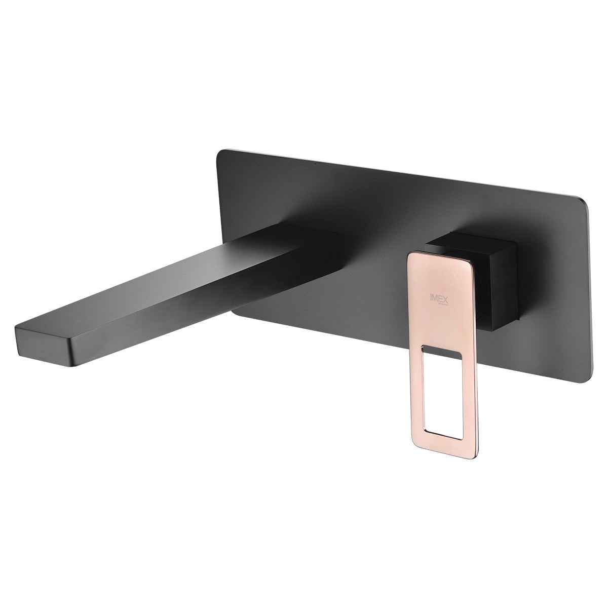 Imex - Monomando lavabo empotrado Suecia negro oro rosa - BricoandPool