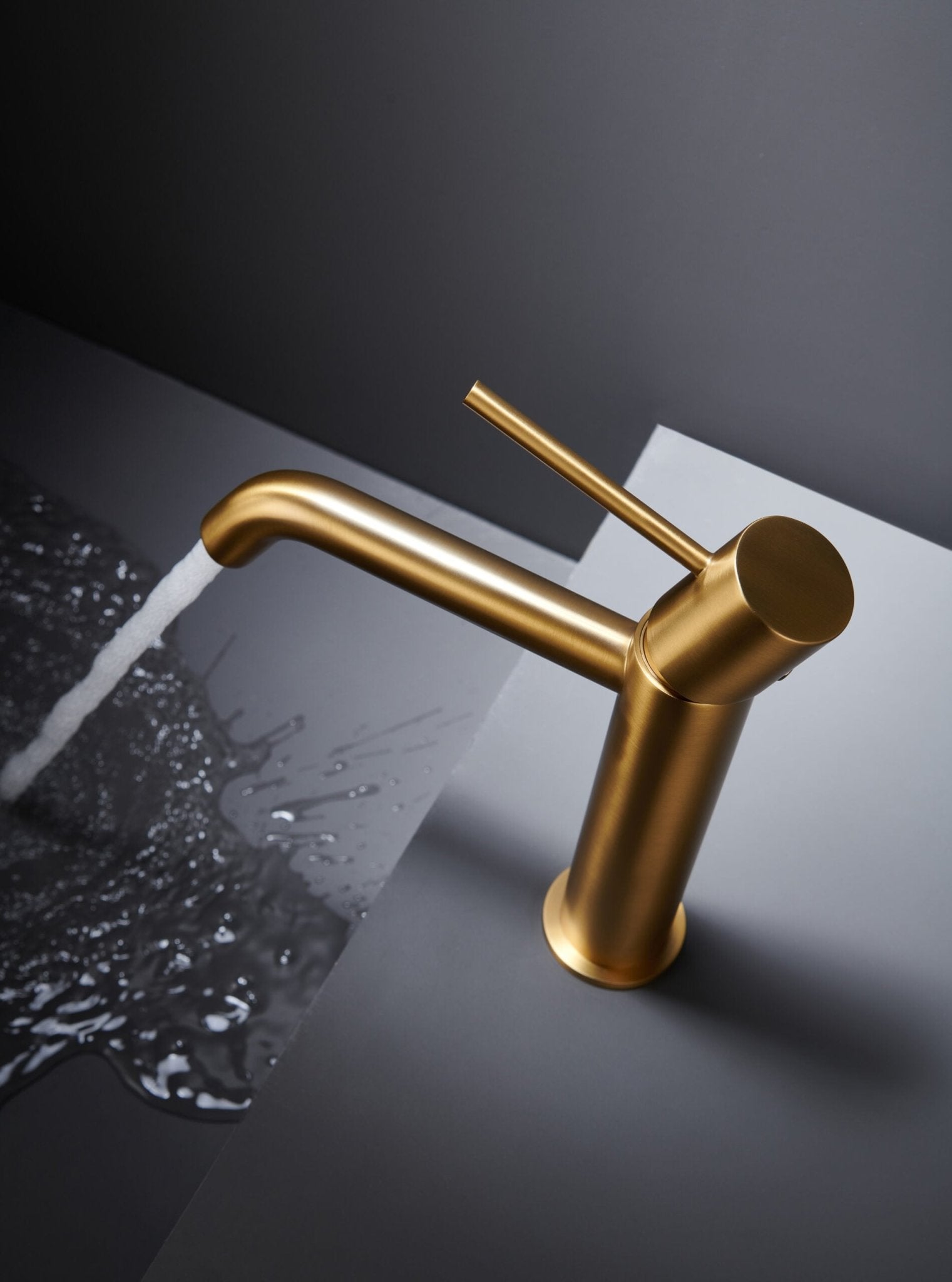 Imex - Monomando lavabo Monza oro cepillado - BricoandPool