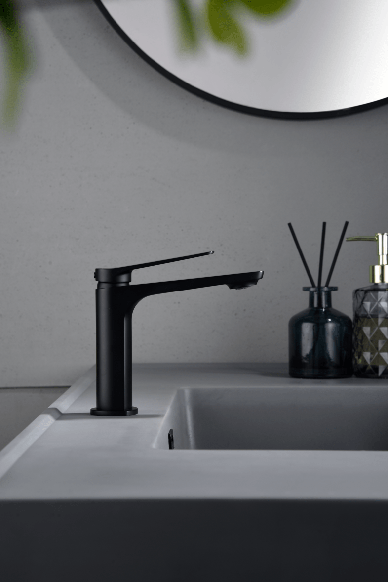 Imex - Monomando lavabo Nápoles negro mate - BricoandPool