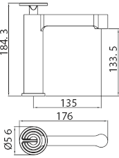Imex - Monomando lavabo Olimpo oro cepillado - BricoandPool