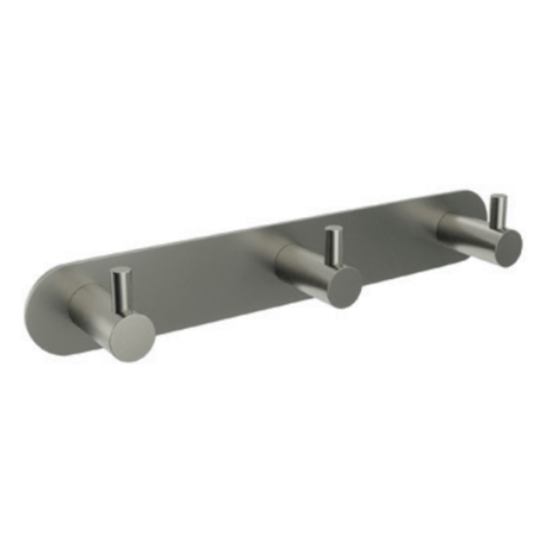 Imex - Percha triple Essential níquel cepillado - BricoandPool