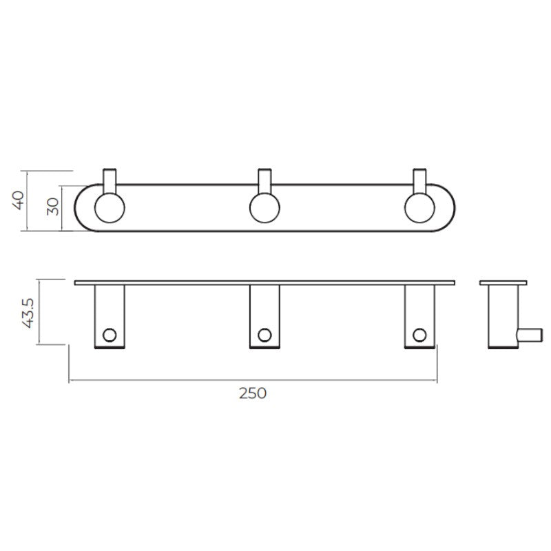 Imex - Percha triple Essential oro rosa cepillado - BricoandPool