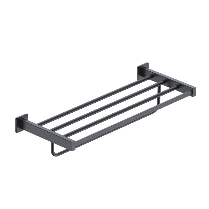 Imex - Toallero barra doble Technic negro mate - BricoandPool