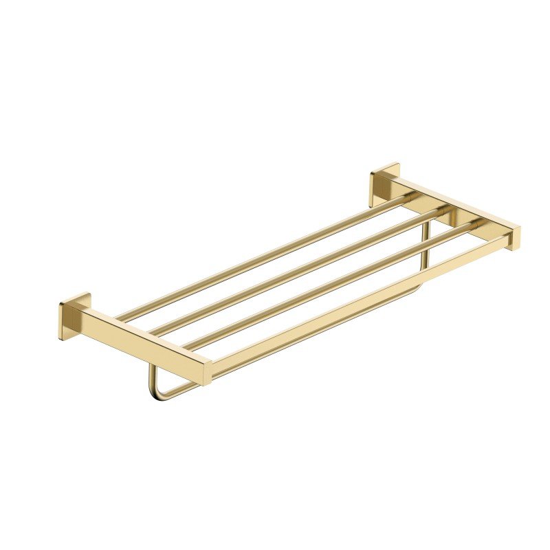 Imex - Toallero barra doble Technic oro cepillado - BricoandPool