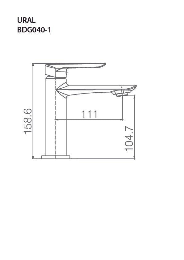 Imex – Ural grifo monomando de lavabo negro mate - BricoandPool