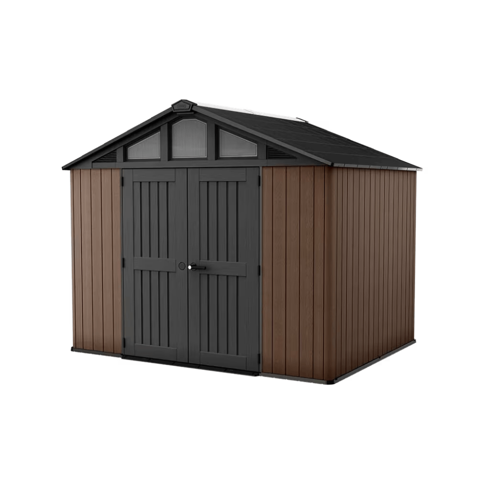 Keter - Caseta de exterior Stronghold 10x8 marrón - BricoandPool