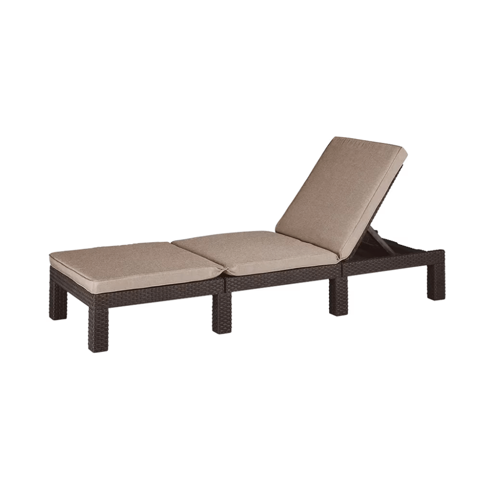 Keter - Tumbona de exterior Daytona Deluxe marrón - BricoandPool