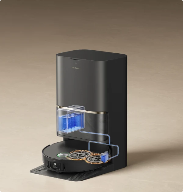 Recarga automática de solución de limpieza