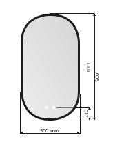 Ledimex - Espejo de baño con luz LED Tokyo Oro Rosa Cepillado - BricoandPool