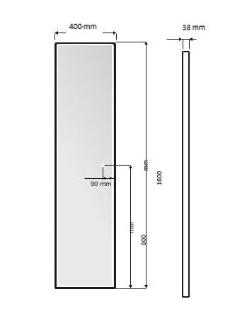 Ledimex - Espejo LED Cuadrado Luz Frontal New York Oro Rosa - BricoandPool