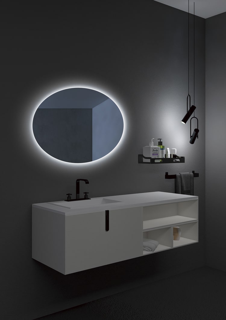 Ledimex - Espejo LED Ovalado Retroiluminado OVAL Cromo - BricoandPool