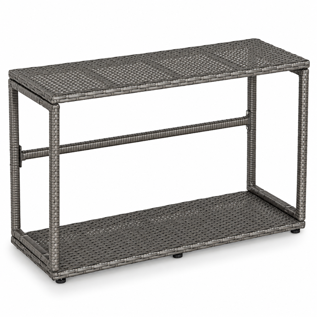 Pack idromassaggio gonfiabile Oslo Plus 4-6 posti con set mobili in rattan sintetico (quadrato), MSpa
