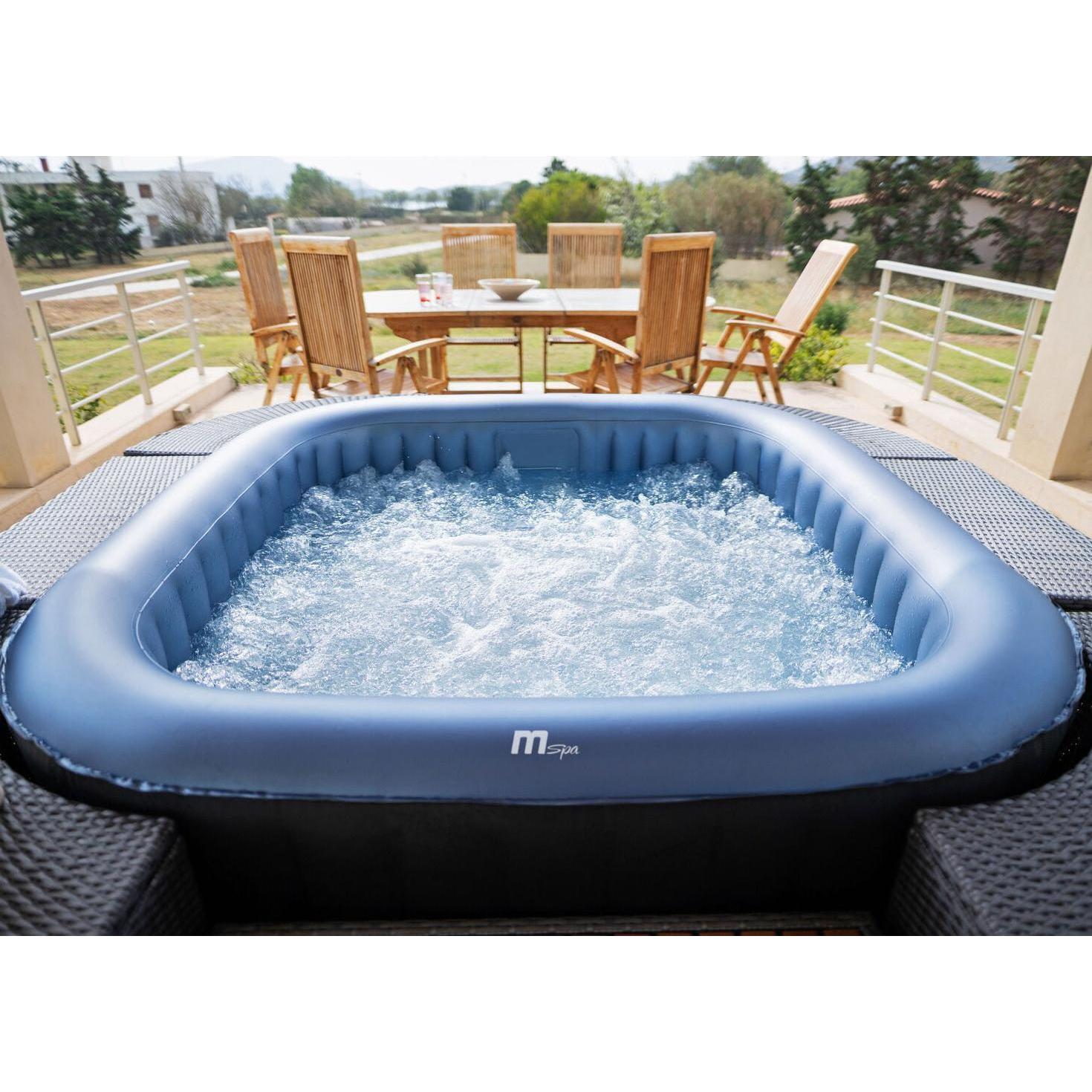 MSpa – Spa hinchable cuadrado Tekapo 4–6 personas - BricoandPool