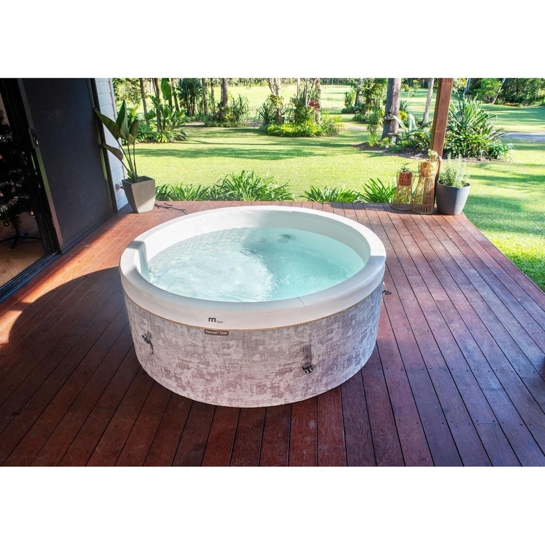 MSpa - Spa hinchable semirrígido circular Cocoon - Eco 4–6 personas - BricoandPool
