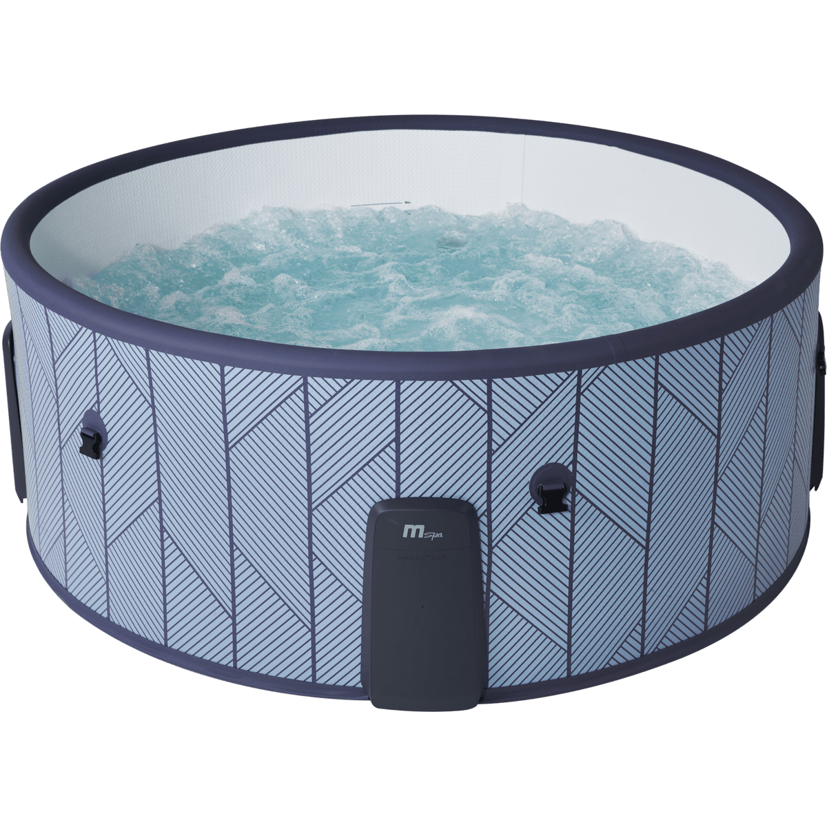 MSpa Tidal opblaasbare jacuzzi voor 4-6 personen + rotan tuinset (rond)