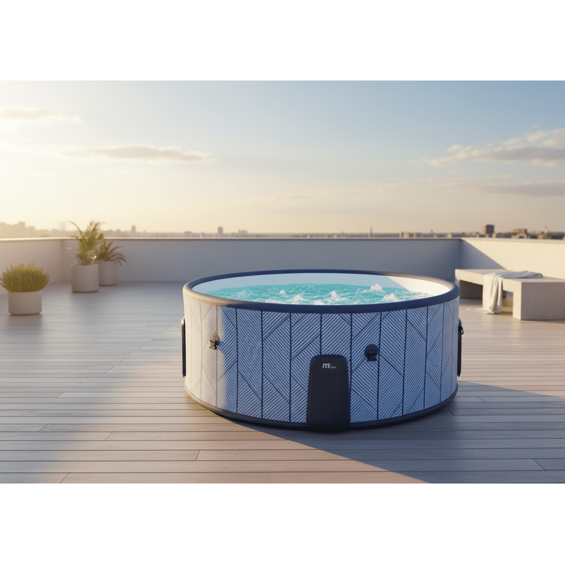 MSpa Spa hinchable semirrígido circular Tidal 4–6 personas - BricoandPool