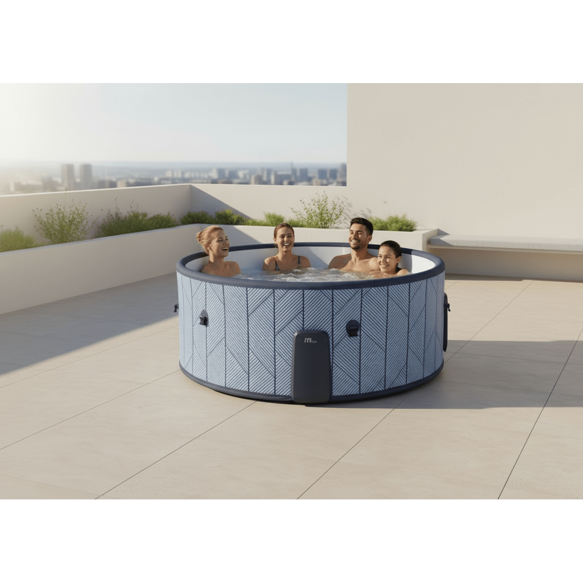 MSpa Spa hinchable semirrígido circular Tidal 4–6 personas - BricoandPool