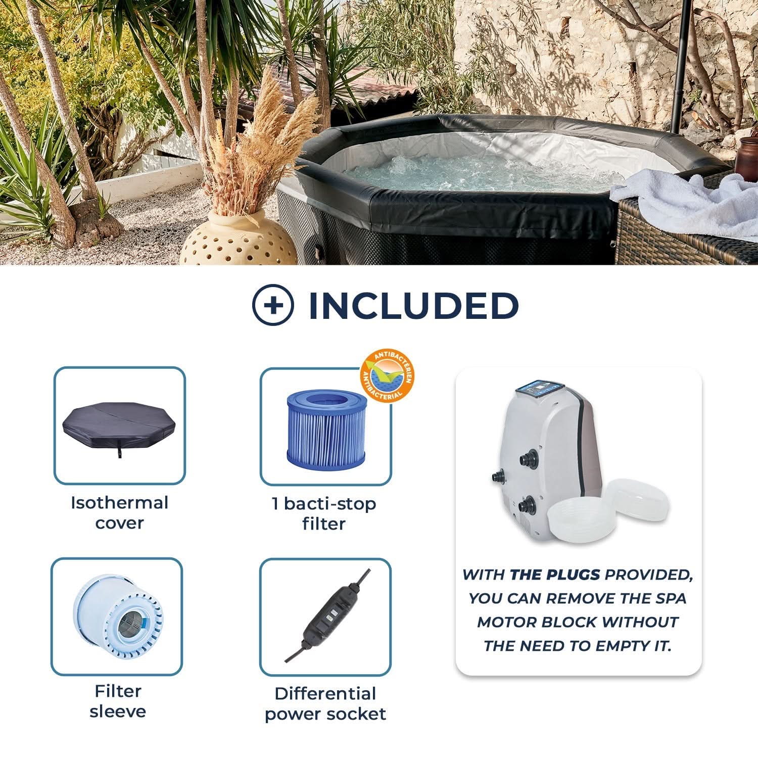NetSpa - Spa de exterior hinchable Octopus 5 - 6 personas - BricoandPool