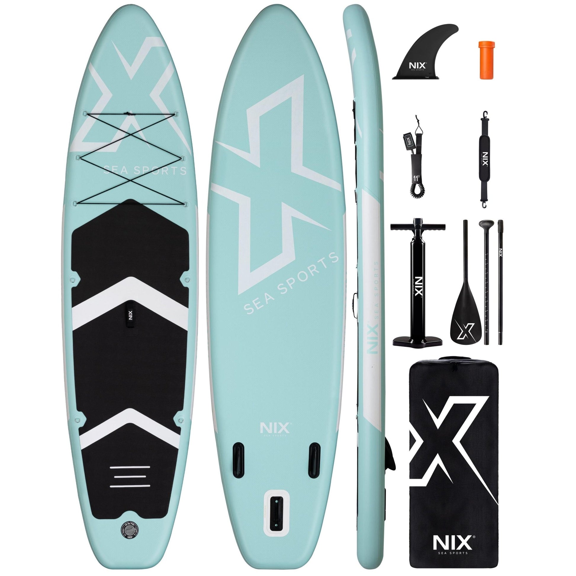 Nix Sports – Tabla de paddle surf hinchable 11" turquesa - BricoandPool
