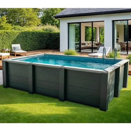 Piscina elevada de compósito Gre retangular KPCOR46T (455 × 315 × 126 cm)