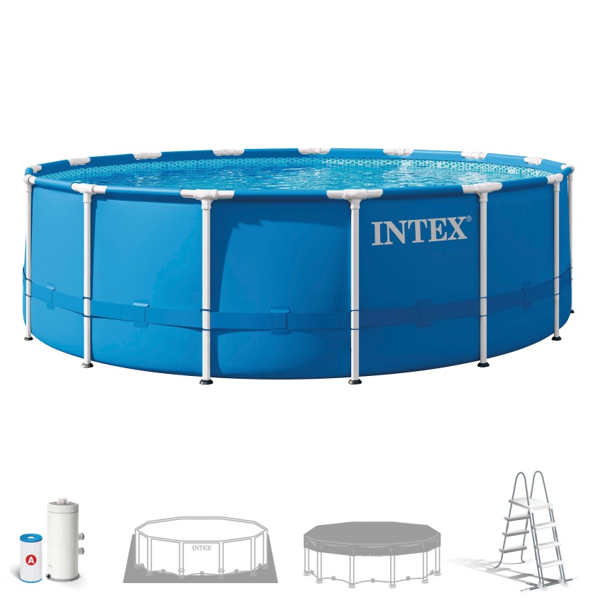 Intex Piscina Smontabile Metal Frame Circolare 457x122 cm 3785L