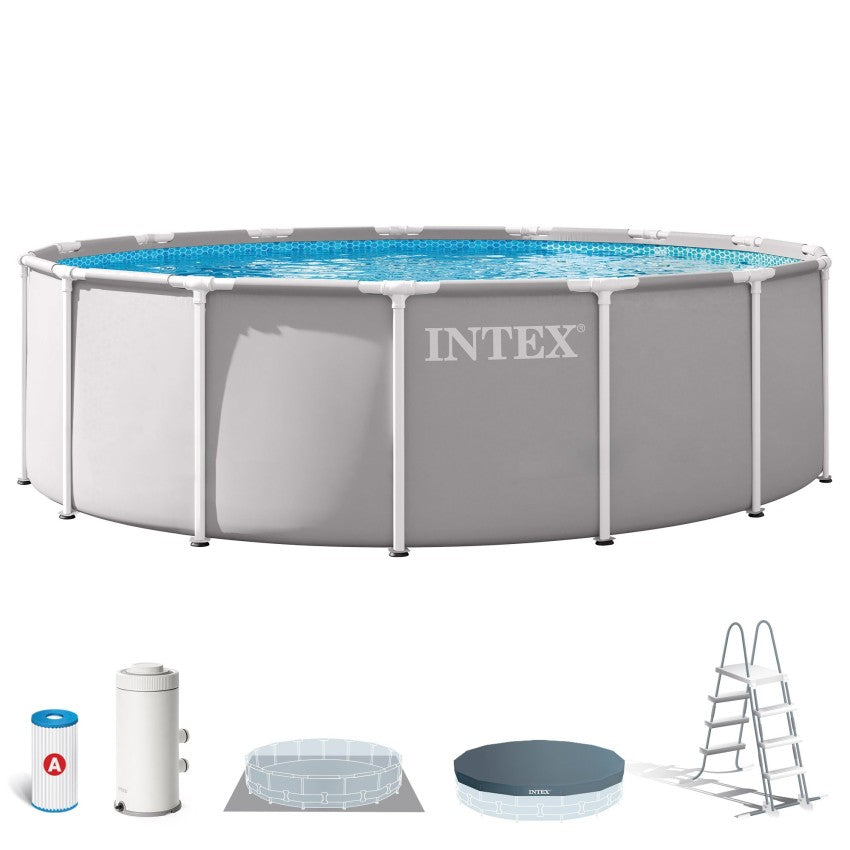 Intex Aufstellpool Prism Frame Rund 457x122 cm mit Filterpumpe