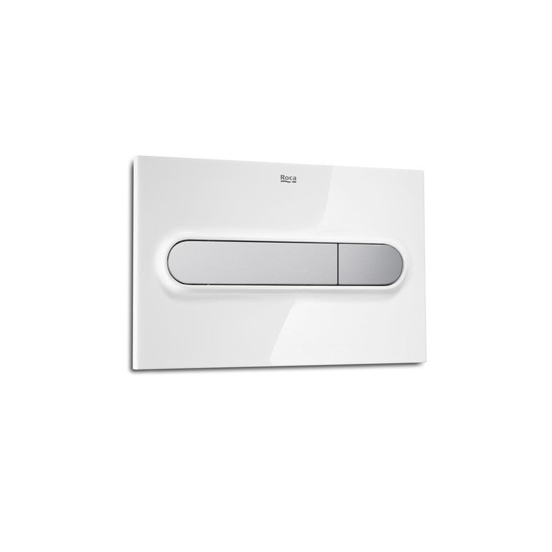 Roca - PL1 DUAL (ONE) - Placa de acionamento com descarga dupla, Cor Branco e Cinzento