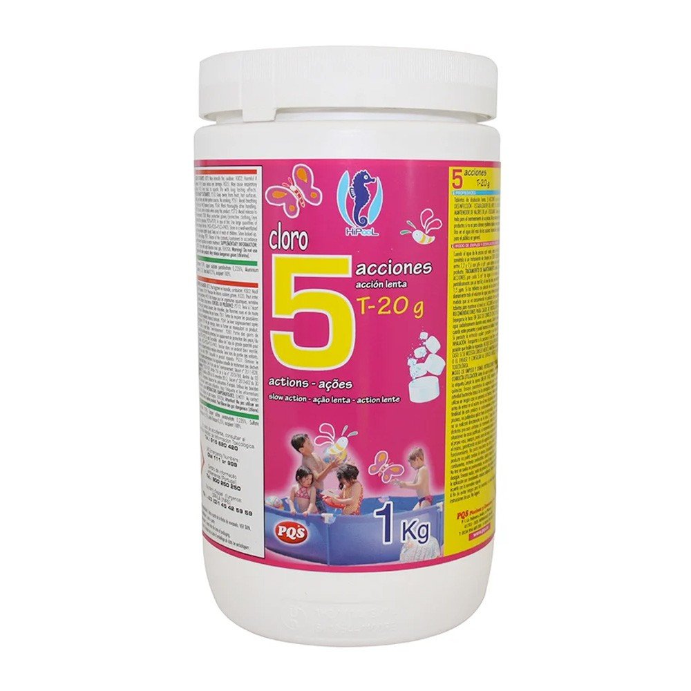 PQS - Cloro 5 acciones P - 20 1kg - BricoandPool