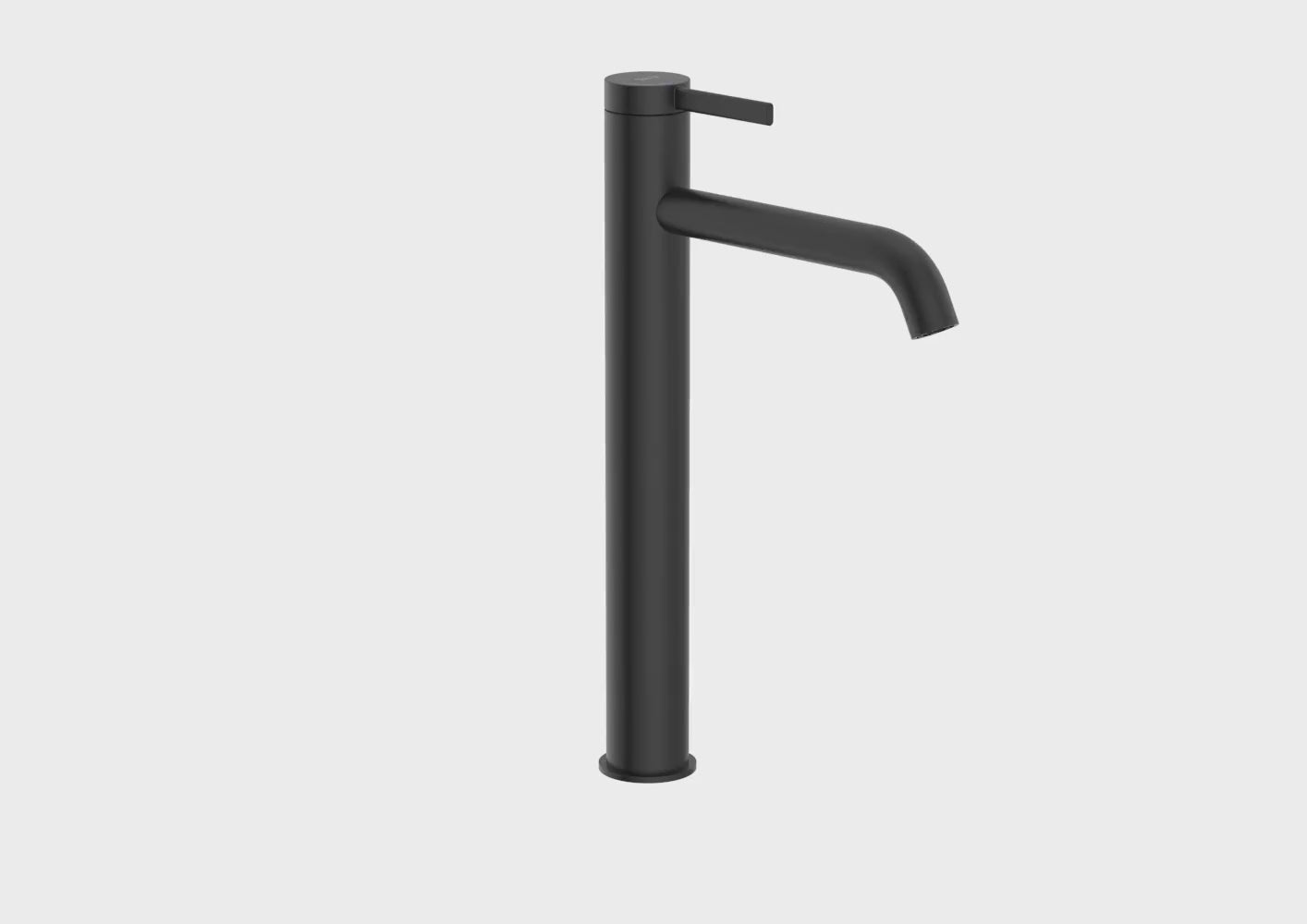 Cargar vídeo: Roca - Mezclador monomando para lavabo con caño alto, desagüe click-clack y cuerpo liso Ona, Negro Mate A5A349ENB0