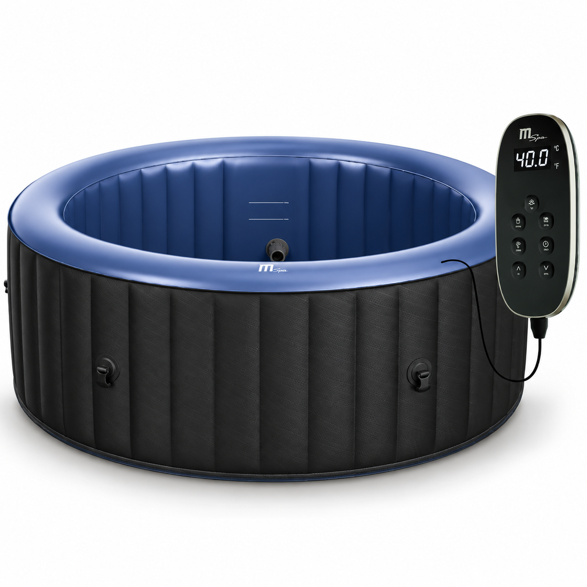 Idromassaggio gonfiabile rotondo 4-6 posti Bergen + set mobili in rattan, MSpa