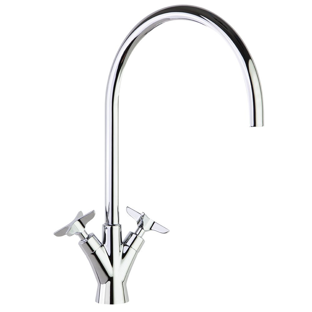 Ramon Soler - Adagio, bimando de cocina con caño giratorio 220mm, cromo - BricoandPool