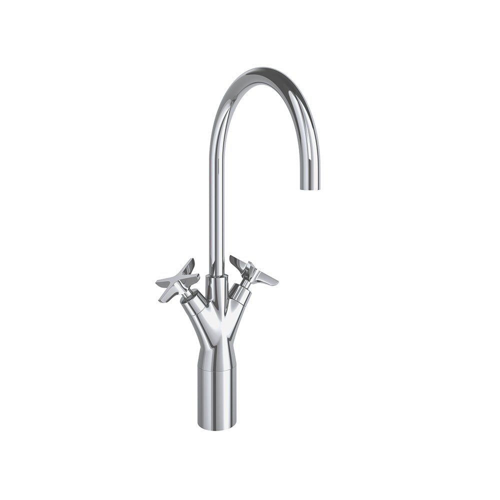 Ramon Soler - Adagio, bimando de lavabo alto con caño giratorio 190mm, cromo - BricoandPool