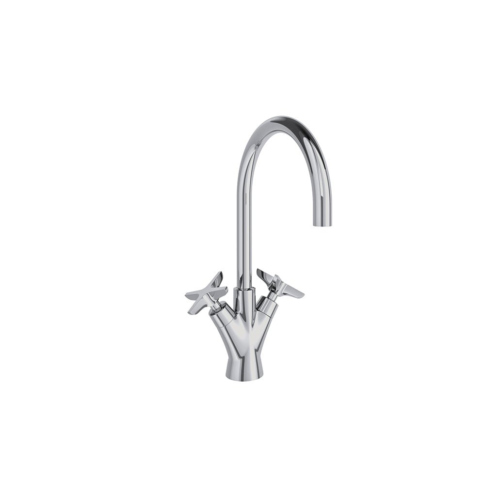 Ramon Soler - Adagio, bimando de lavabo con caño giratorio 170mm, cromo - BricoandPool