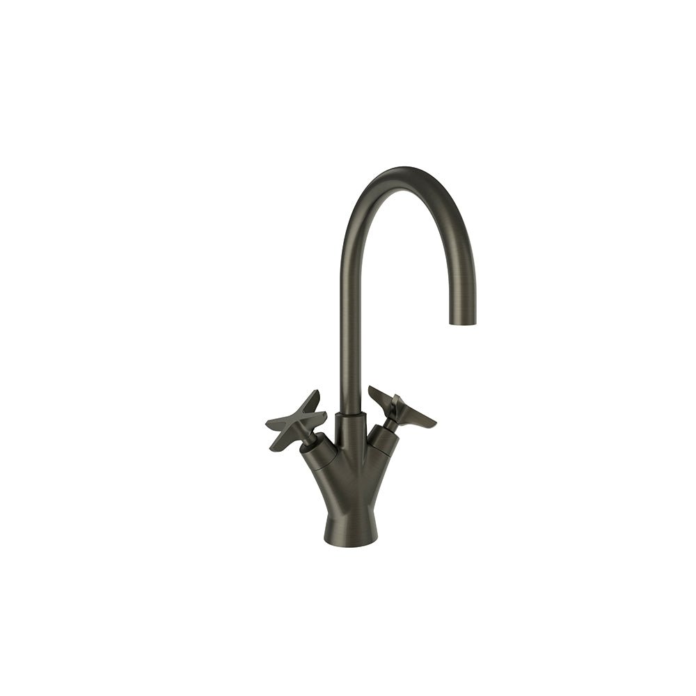 Ramon Soler - Adagio, bimando de lavabo con caño giratorio 170mm, grafito - BricoandPool