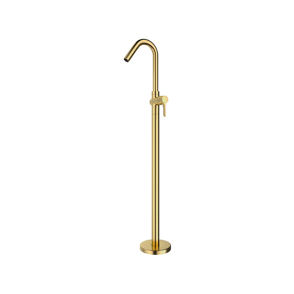 Ramon Soler - Adagio, monomando de lavabo base - columna, oro cepillado - BricoandPool