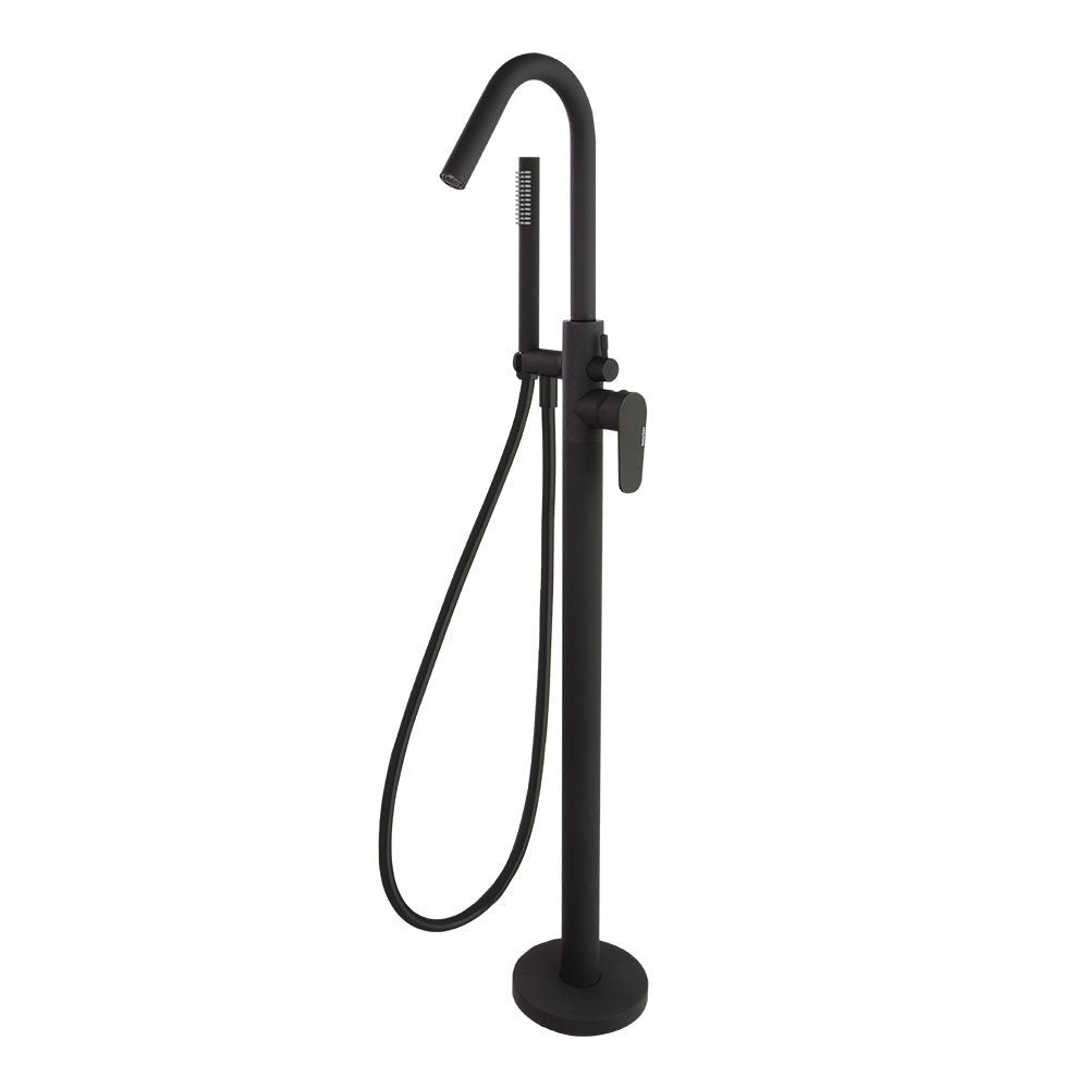 Ramon Soler - Alexia, columna monomando para bañera con equipo de ducha, negro mate - BricoandPool