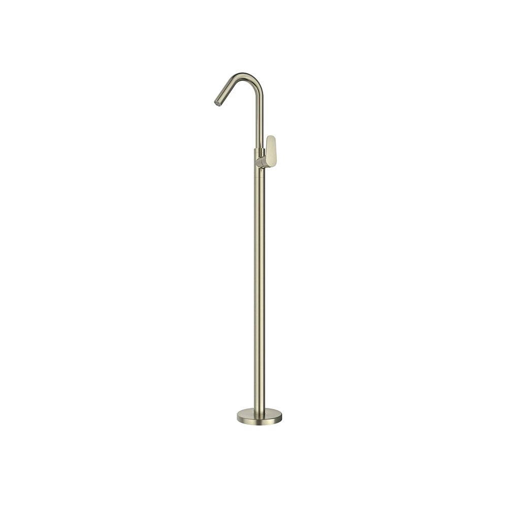 Ramon Soler - Alexia, monomando de columna para lavabo, níquel cepillado - BricoandPool
