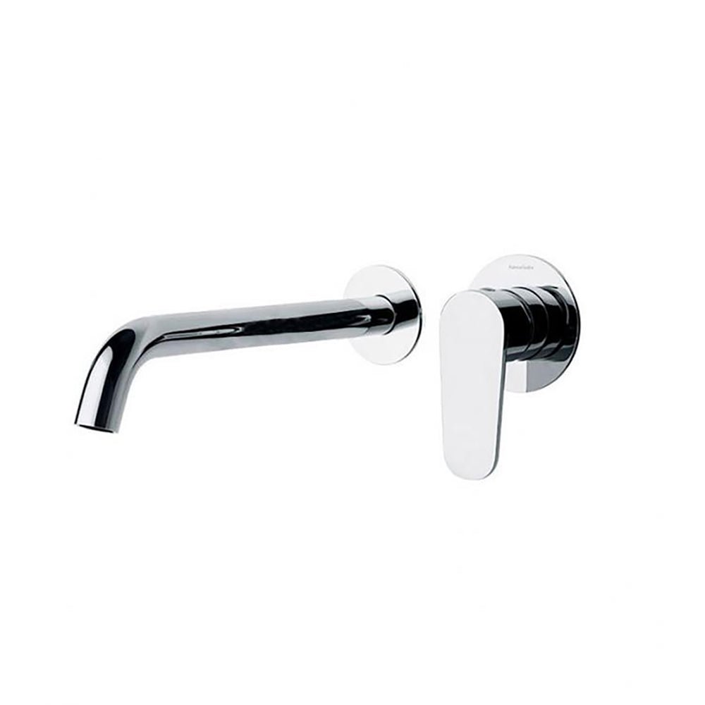 Ramon Soler - Alexia, monomando de lavabo empotrado mural con caño de 24 cm y sistema S2, cromo - BricoandPool