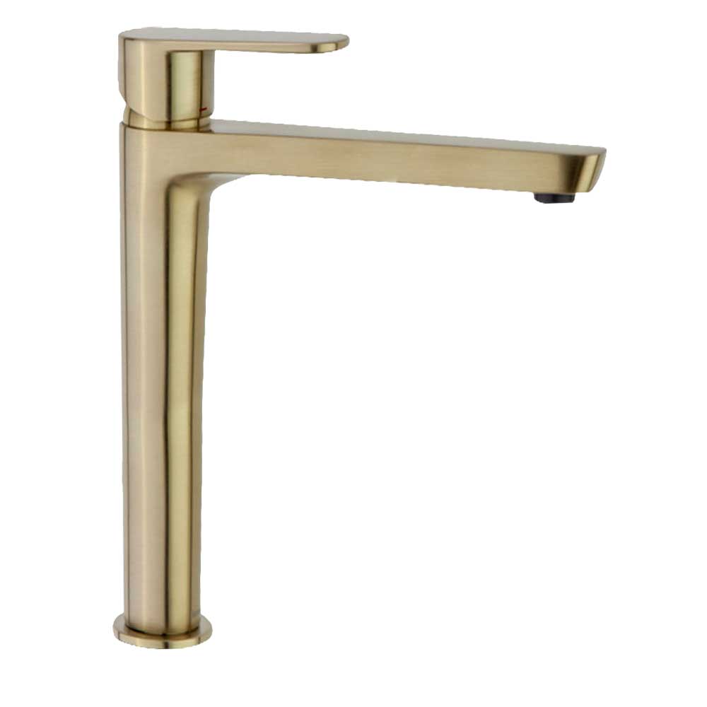 Ramon Soler - Alexia, monomando de lavabo XL, oro cepillado - BricoandPool