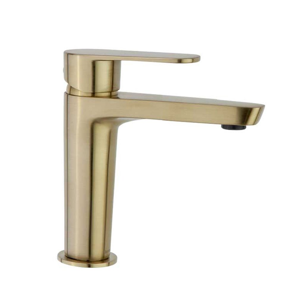 Ramon Soler - Alexia, monomando para lavabo de un agua, oro cepillado - BricoandPool
