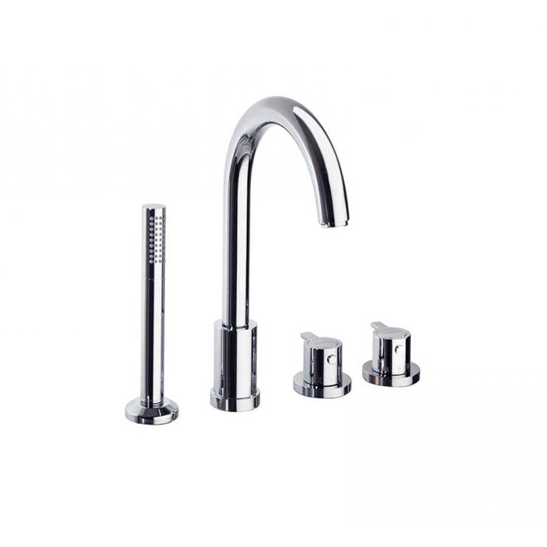 Ramon Soler - Drako, termostático de baño - ducha de repisa con equipo de ducha metálico, cromo - BricoandPool