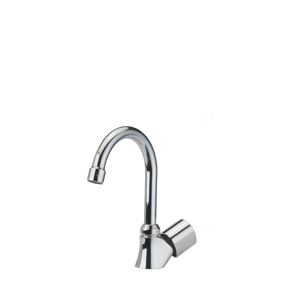 Ramon Soler - Eco, grifo de fregadero con caño giratorio de tubo de 1 agua fría, cromo - BricoandPool