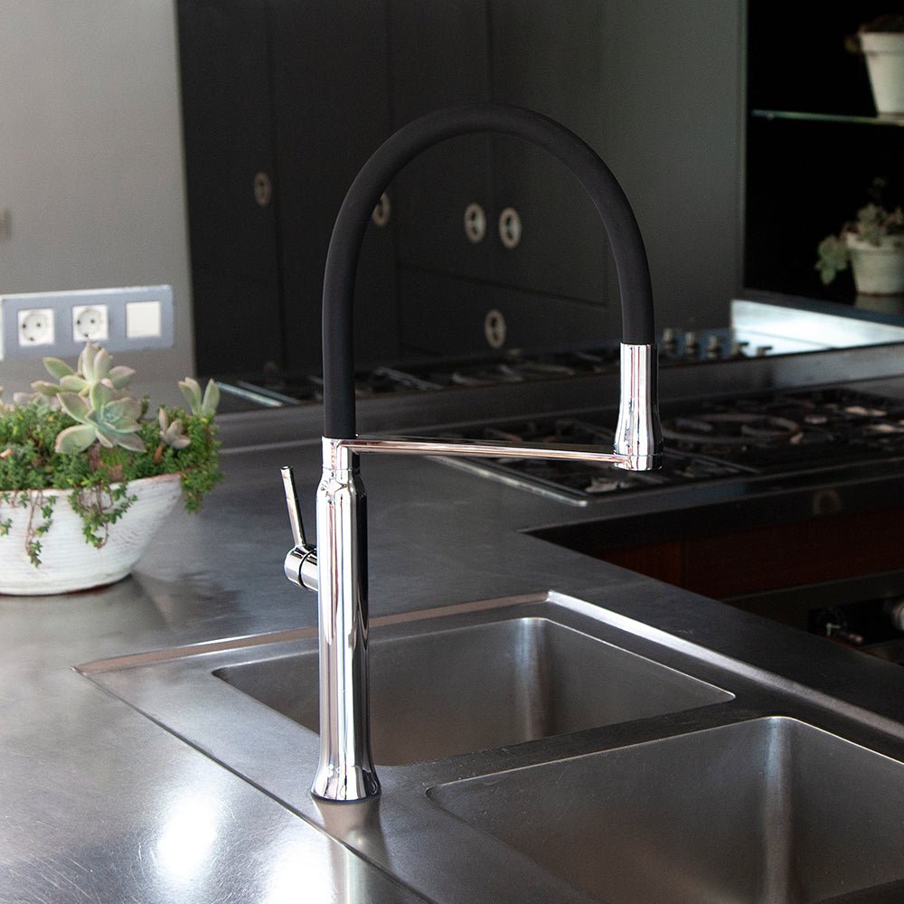 Ramon Soler - Grifo de cocina monomando giratorio y extraíble Kitchen Magnet cromo - BricoandPool