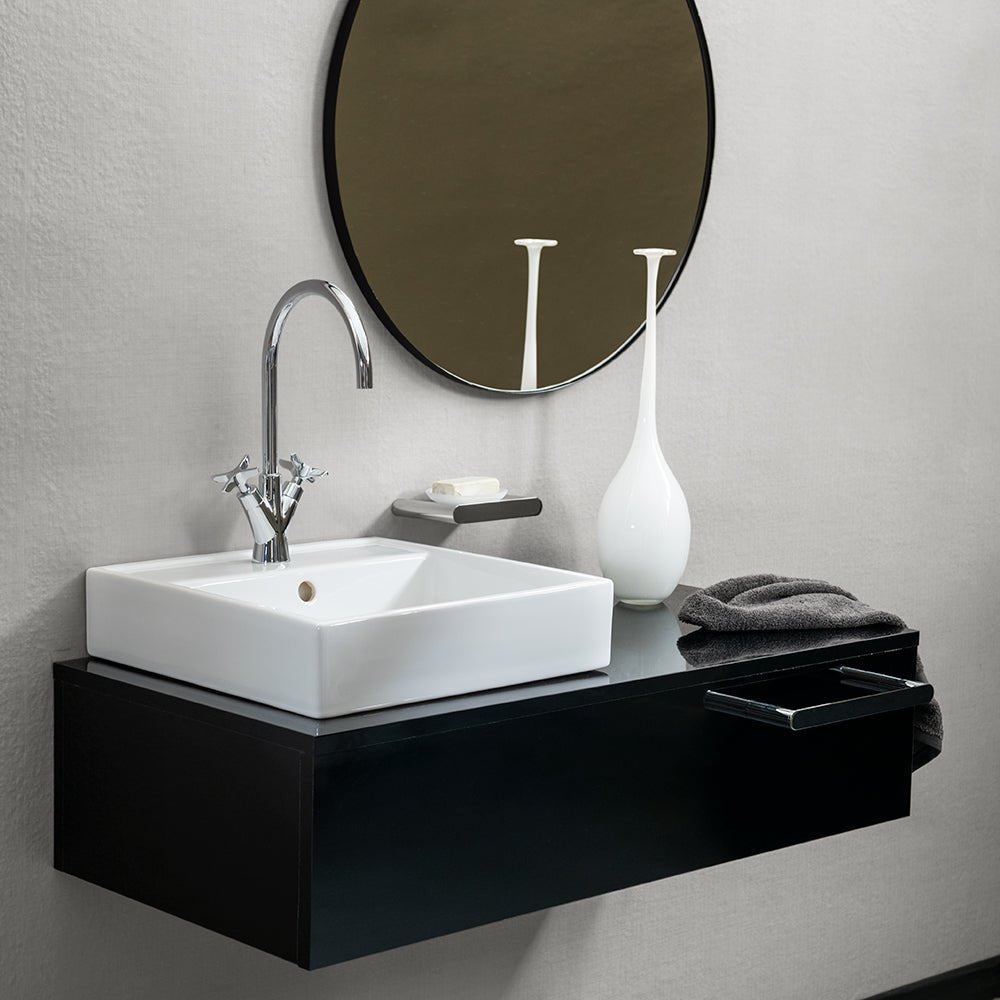 Ramon Soler - Grifo de lavabo bimando Adagio con caño giratorio cromo - BricoandPool