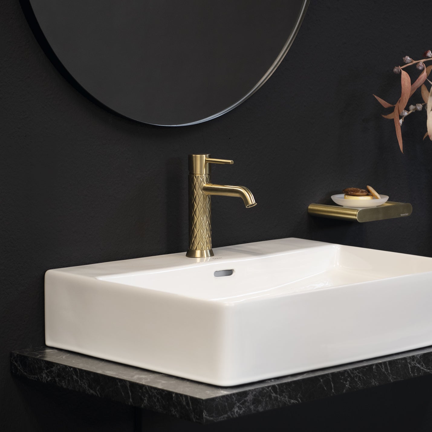 Ramon Soler - Grifo de lavabo monomando 5L Odisea Joya oro cepillado - BricoandPool