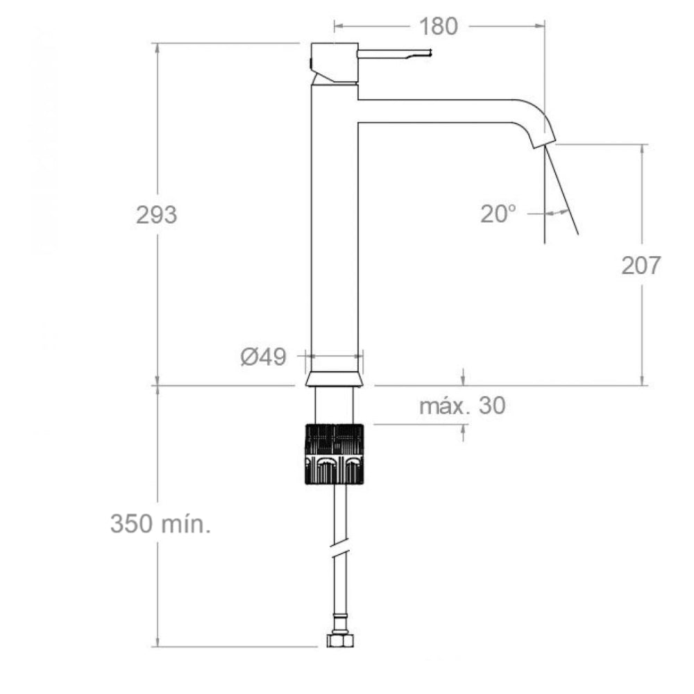 Ramon Soler - Grifo de lavabo monomando XL Odisea cobre cepillado - BricoandPool