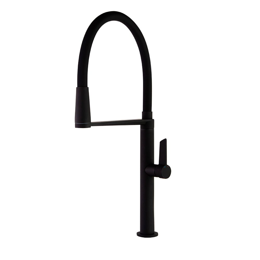Ramon Soler - Kitchen Magnet, monomando de cocina giratorio y extraible con sistema de imanes, negro mate - BricoandPool