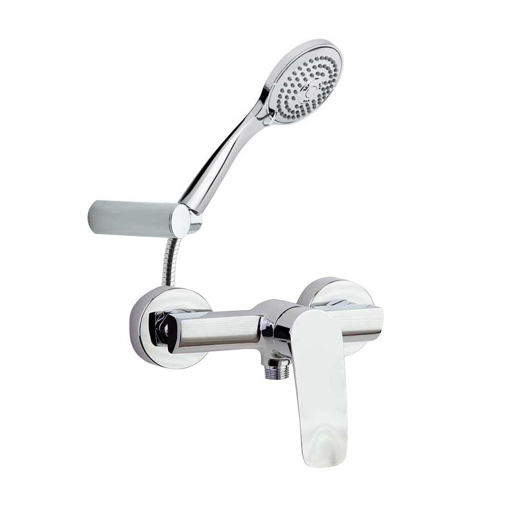 Ramon Soler - New Fly, conjunto monomando de ducha con equipo de ducha, cromo - BricoandPool