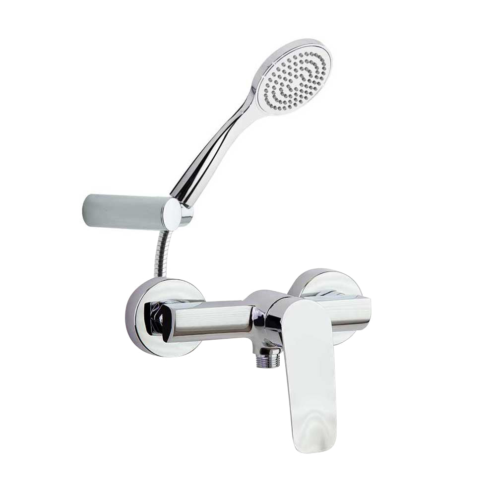 Ramon Soler - New Fly, conjunto monomando de ducha con equipo de ducha, cromo - BricoandPool