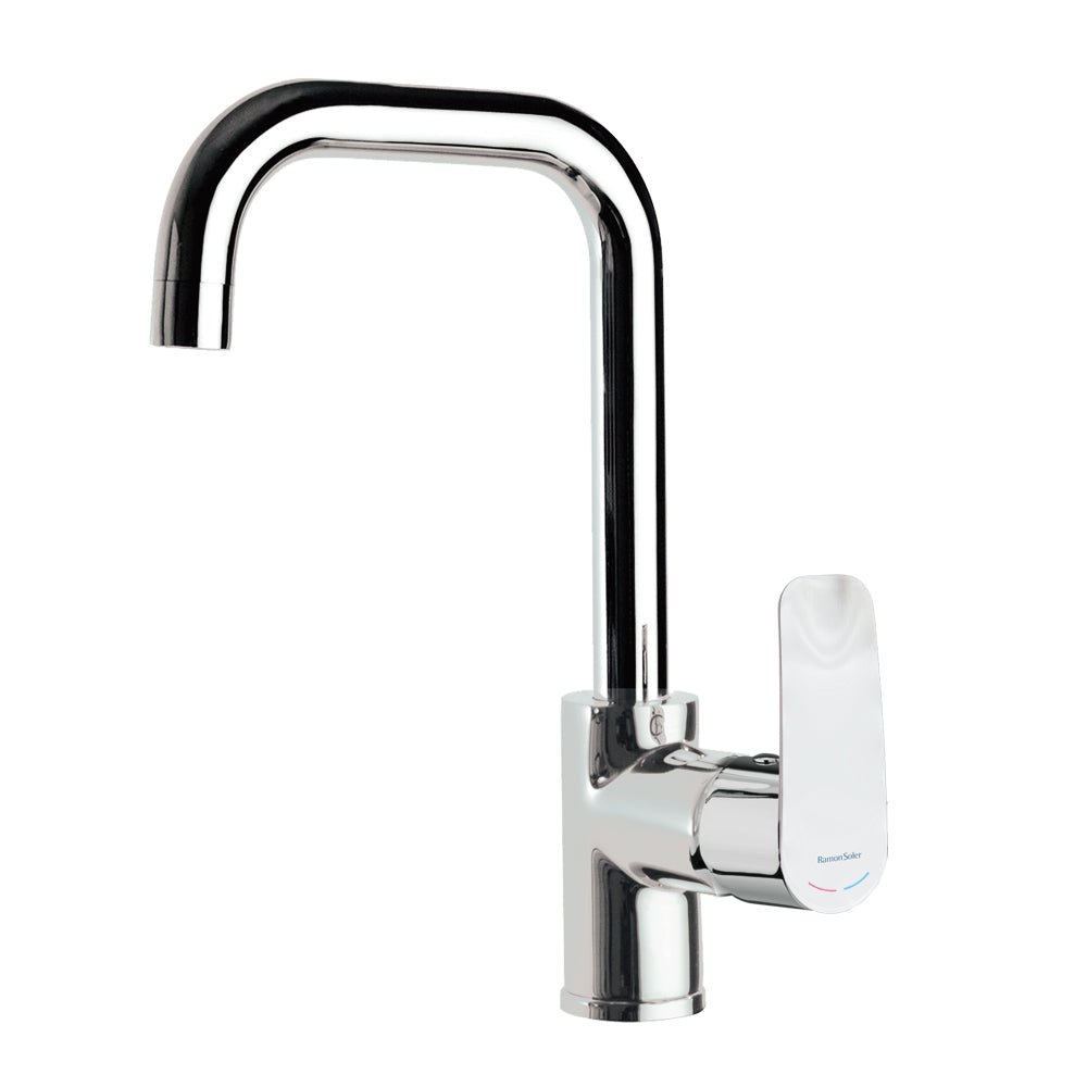 Ramon Soler - New Fly, monomando de lavabo caño giratorio, cromo - BricoandPool
